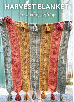 Harvest crochet blanket free pattern