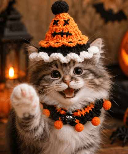 Crochet cat hat free idea with soft yarn and shaped ears