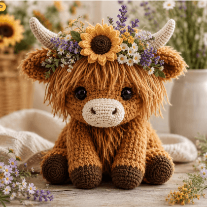 Cow crochet free pattern inspiration