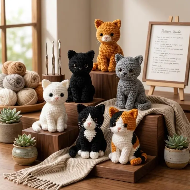 Crochet Cat Pattern Free: Easy Amigurumi Tutorial + PDF