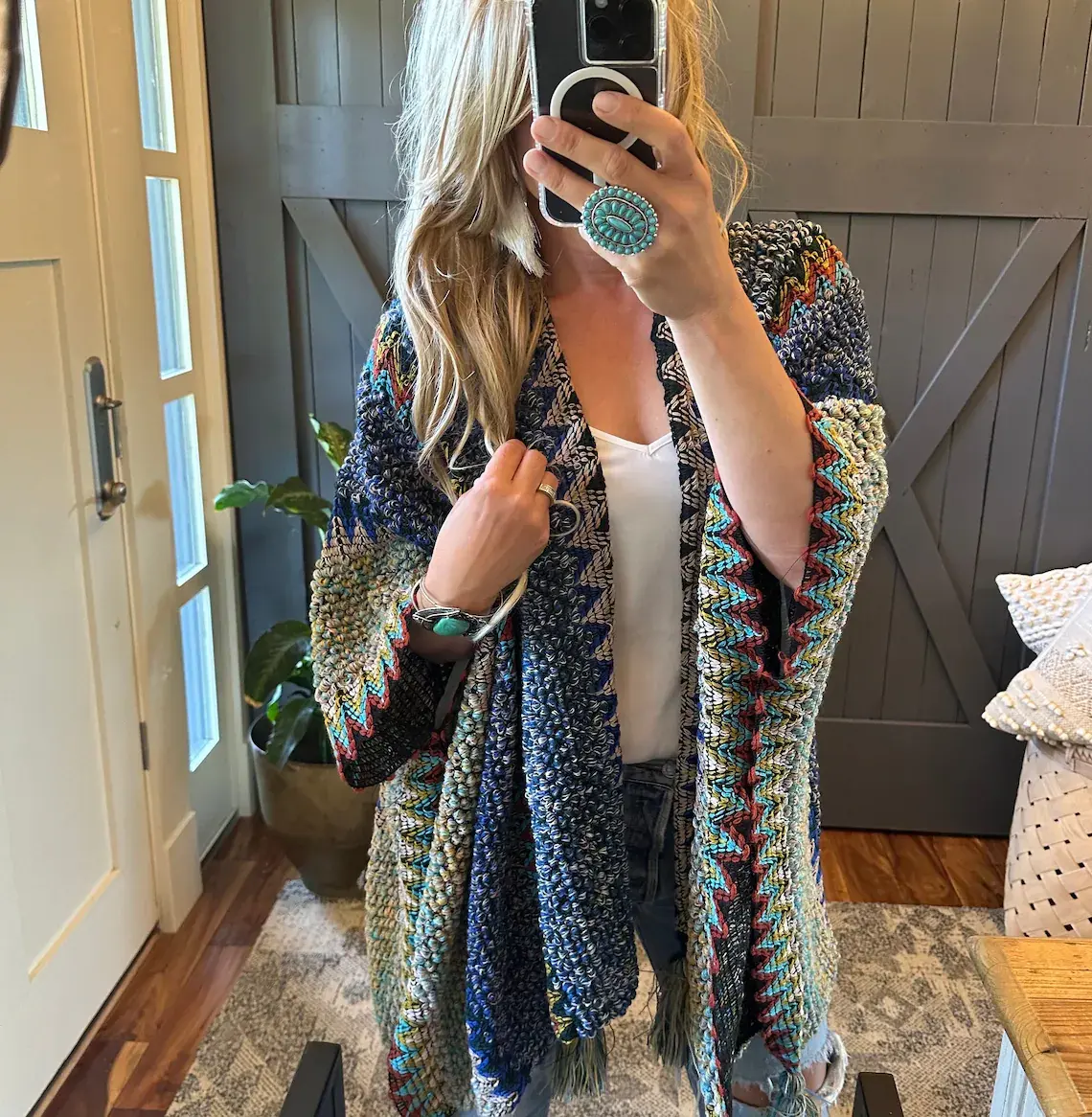 modern textured crochet top