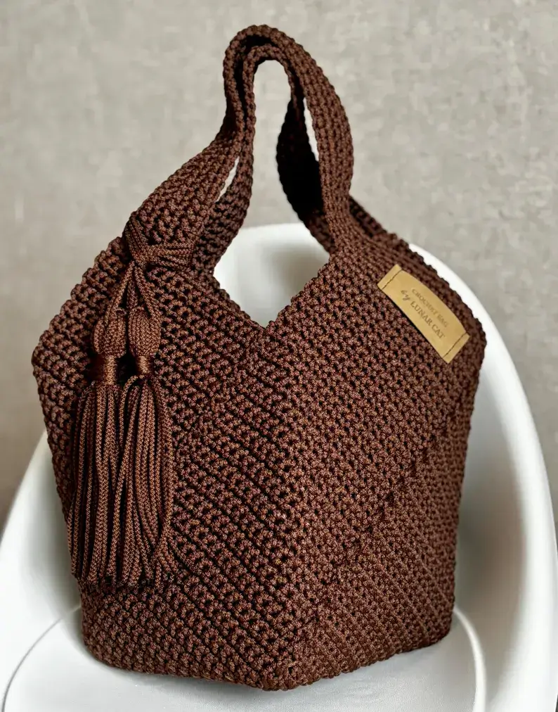 rustic fall crochet bag pattern idea