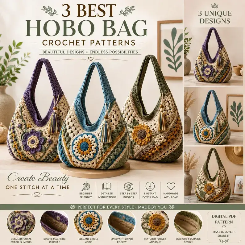 casual crochet tote fall bags inspiration