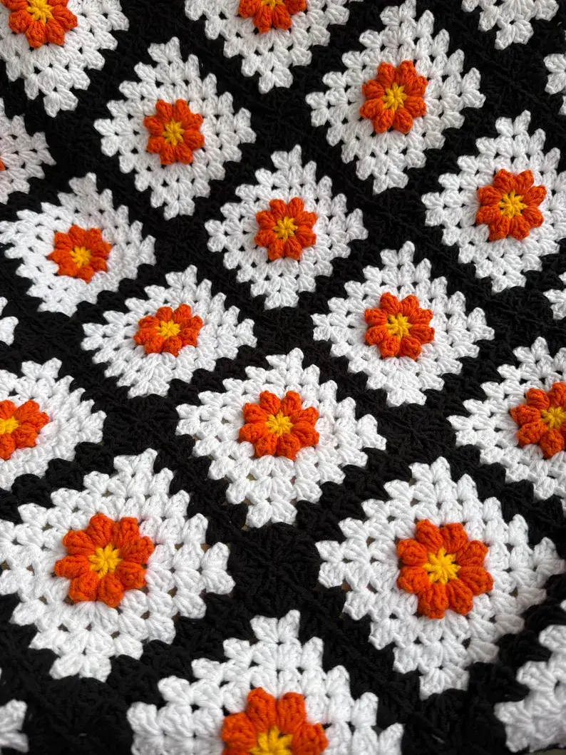cozy fall crochet throw blanket