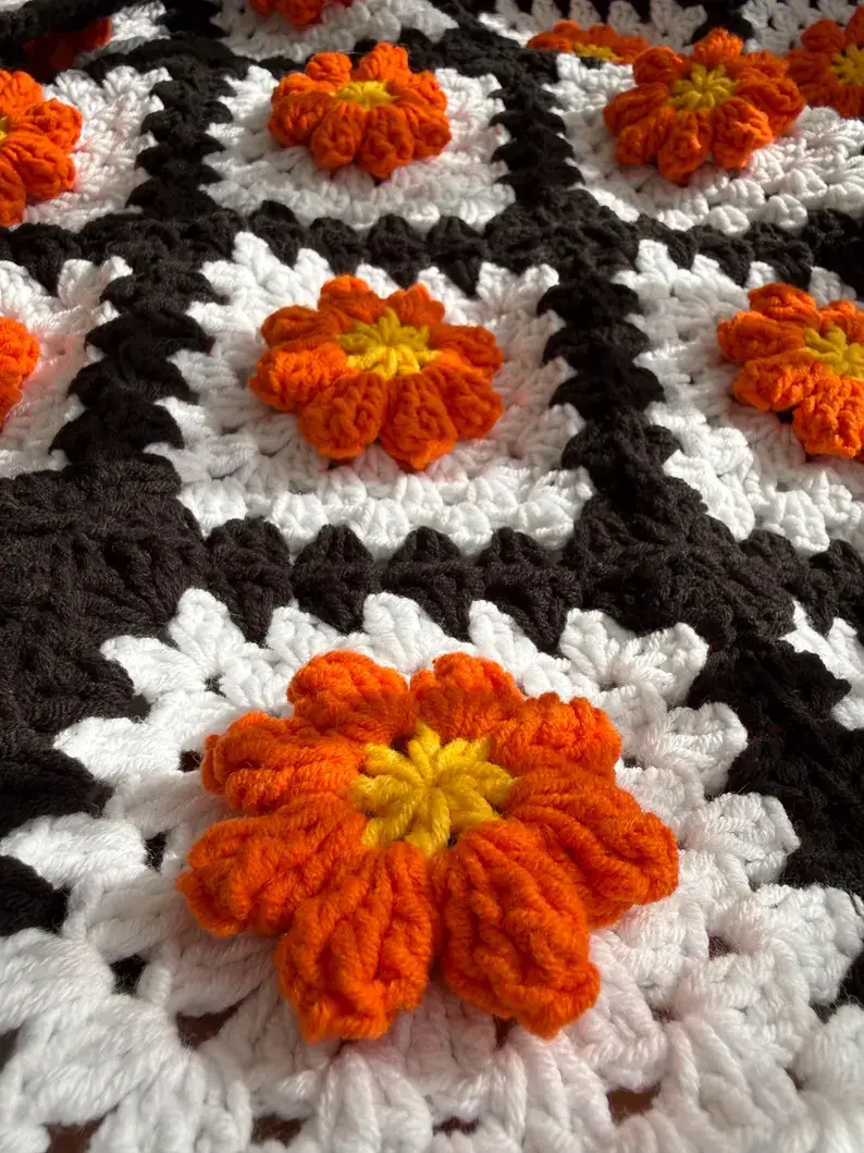 mosaic fall crochet blanket